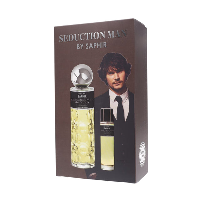 PARFUMS SAPHIR Seduction Man by Saphir Estuche Eau de parfum Cofre de regalo de perfume para hombre 200 ml + 30 ml - El envase puede variar