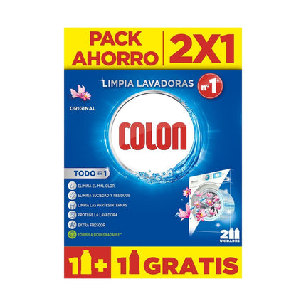 Colon 2 botes de Limpia Lavadoras Azul 250 ml ( 500 ml en total )