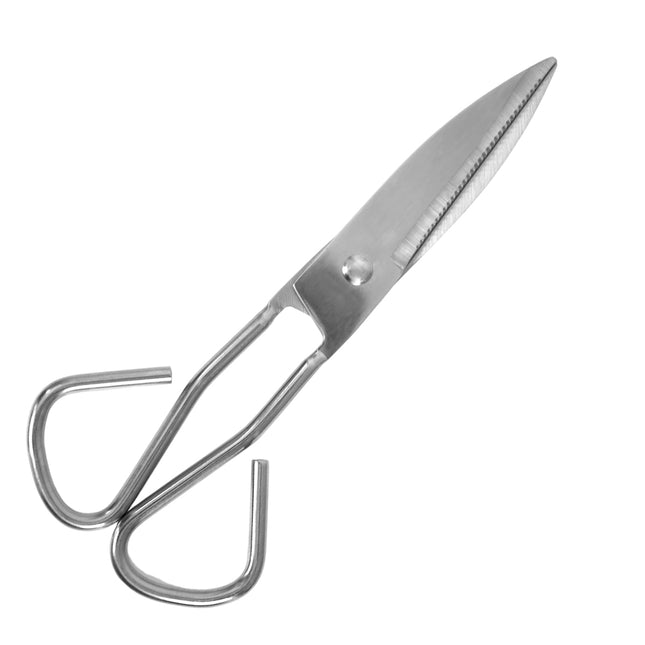 Professional Silver Stainless Steel Kitchen Scissors Ideal for Pizza, Fish, Meat, Vegetables and Multipurpose 