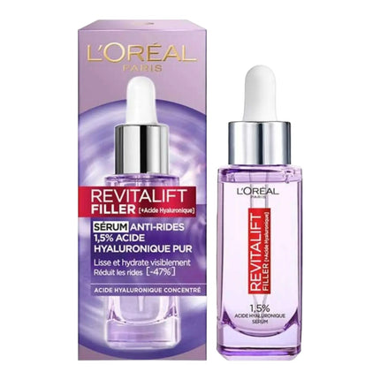 L'ORÈAL PARIS Revitalift Filler Hyaluronic Acid Serum [+Hyaluronic Acid], 1.5% Pure Hyaluronic Acid Concentrate Serum Dropper 30ml 