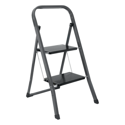 Metaltex PIRENEO folding ladder with 2 individual steps 47 x 53 x 83 cm Black 