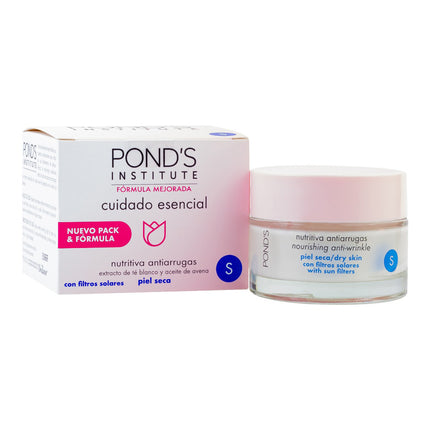 Ponds Institute Anti-Wrinkle Nourishing Cream with White Tea Extract and Oat Oil 50 ml Essential Care for Dry Skin 