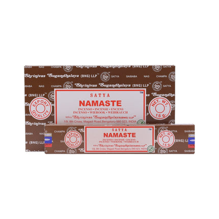 Satya Pack de 12 cajitas 15g de Incienso Namaste