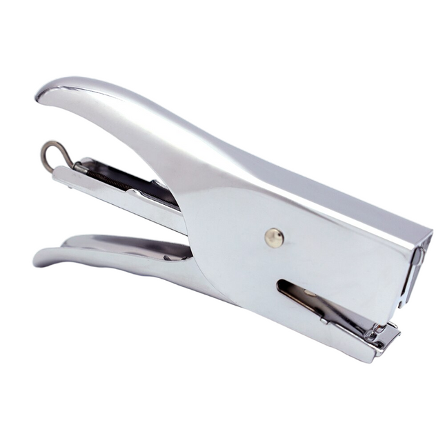 Metal Clamp Stapler with 1000 Staples, Clamp Stapler for Type 26/6 and 24/6 Staples 