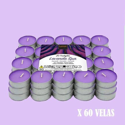 Pack 60 Velas Perfumadas TeaLights Duración Aproximadamente ±4,5 Horas Velas de Té Aromáticas