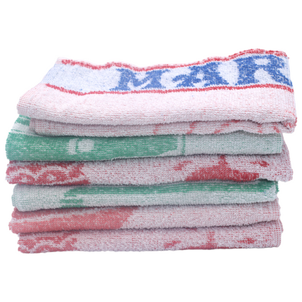 Pack of 6 Kitchen Towels 80% Cotton 20% Polyester Kitchen Towels 48 x 48 cm Weekly Kitchen Towel from Monday to Saturday 