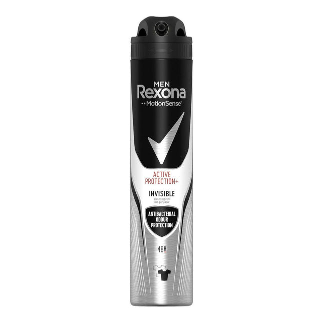 Rexona desodorante Active Protection+ Desodorante Aerosol Antitranspirante para hombre Invisible 200 ml