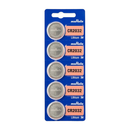 Murata CR2032 Lithium 3V Button Cell Battery Saving Pack of 5 Units 