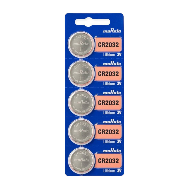 Murata CR2032 Lithium 3V Button Cell Battery Saving Pack of 5 Units 