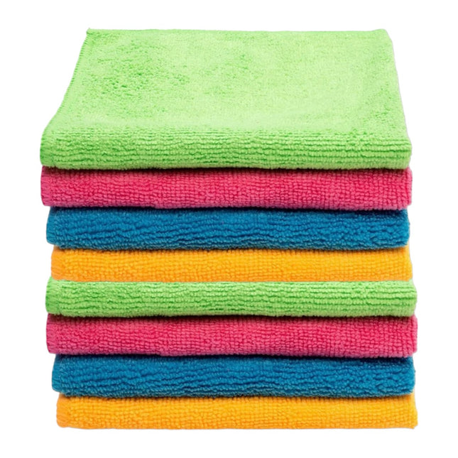 Set of 8 super absorbent microfibre cloths 30 x 30 cm Microfibre cloth for cleaning home and kitchen 