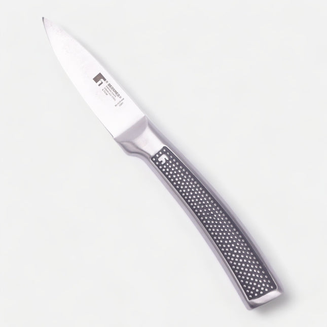 Bergner Stainless Steel Multi-Purpose Peeling Knife Pointed Paring Knife Silver Color 