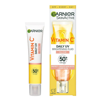 GARNIER Skin Active Anti-Stain Fluid Vitamin C Glow SPF-50+ 40 ml tube 