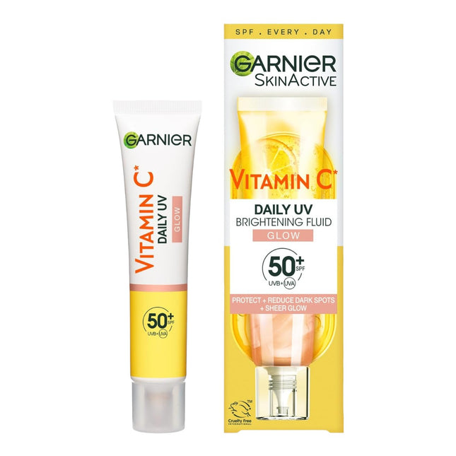 GARNIER Skin Active fluido antimanchas Vitamina C Glow SPF-50+ tubo 40 ml