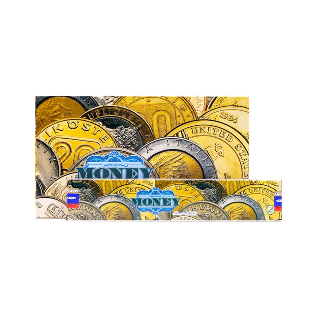 Satya Pack of 12 boxes 15g of Money Incense 