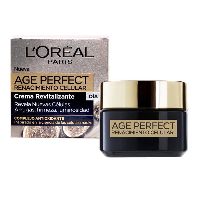 L'ORÉAL PARIS Age Perfect renacimiento celular crema revitalizante ilumina alisa y retonifica Día para pieles maduras y desvitalizadas 50 ml