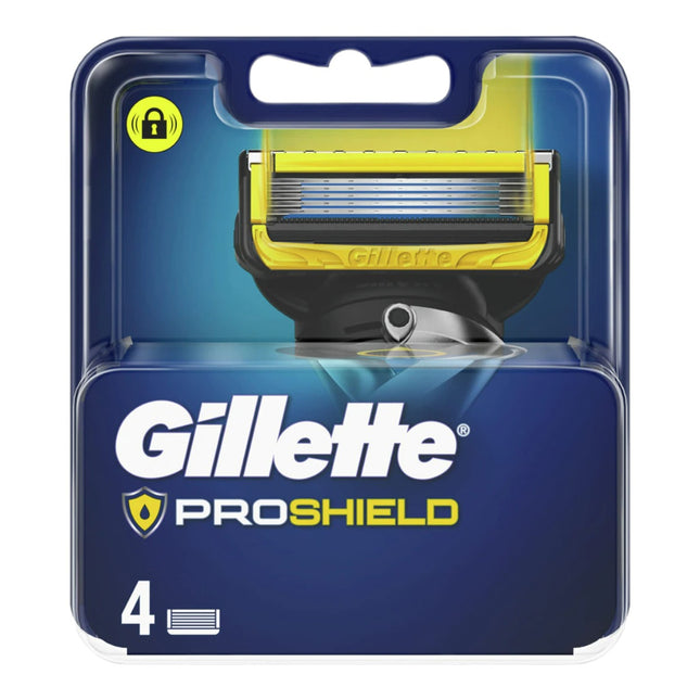 Gillette ProShield bliester de Cuchillas de Afeitar Hombre, Paquete de 4 Cuchillas de Recambio