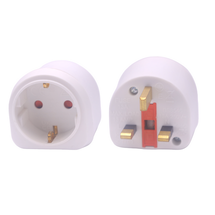 UK English Plug Adapter England Travel Adapter Spanish 2-Pin Europe to 3-Pin United Kingdom UK for Ireland Scotland British Maldives Great Britain (Type G) 