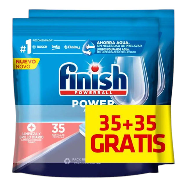 Finish Pack 70 Powerball ALL IN ONE Dishwasher Tablets 