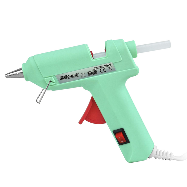 Hot Silicone Gun 20W Creative Model Glue Gun with On/Off Switch Includes 2 Silicone Sticks 2 Meter Cable DIY Crafts Handicraft Repairs