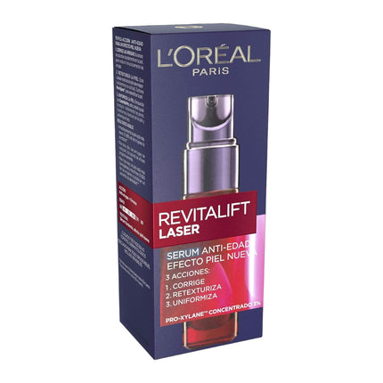 L'ORÉAL PARIS Revitalift Láser Sérum Anti-Edad Triple Acción, Para una Piel como Nueva, Con Ácido Hialurónico 30 ml