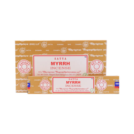 Satya Pack de 12 cajitas 15g de Incienso Myrrh