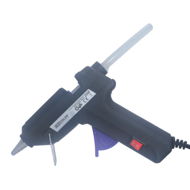 Hot Glue Gun 20W Glue Gun with On/Off Switch Includes 2 Silicone Sticks 1 Meter Cable DIY Crafts Repairs 