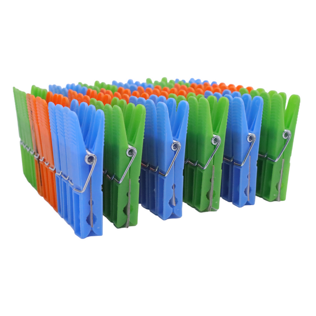 Lot of 72 Standard Plastic Clothes Pegs Multicolor Clothes Pegs Close Bags Multipurpose Clip Ideal Tool for your Home 