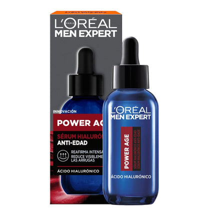 L'OREAL MEN EXPERT Sérum hialurónico anti-edad Power Age Para pieles envejecidas, secas y apagadas 30 ml