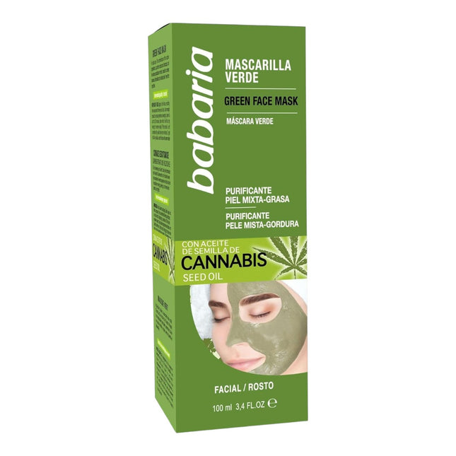 Babaria Mascarilla verde limpiador purificante para Piel mixta a grasa 100 ml