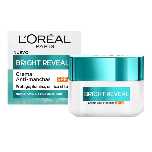 L'OREAL PARIS Bright Reveal Crema Anti-Manchas con alta protección de SPF 50 contra los rayos UVB y UVA 50 ml