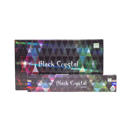 Satya Pack of 12 boxes 15g of Black Crystal Incense 