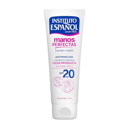 INSTITUTO ESPAÑOL Crema antimanchas con Rosa Mosqueta + SPF 20 Manos Perfectas 75 ml