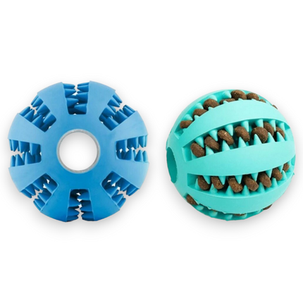 Interactive rubber balls for dogs and cats, pet toys, puppy balls, food cleaning toys 