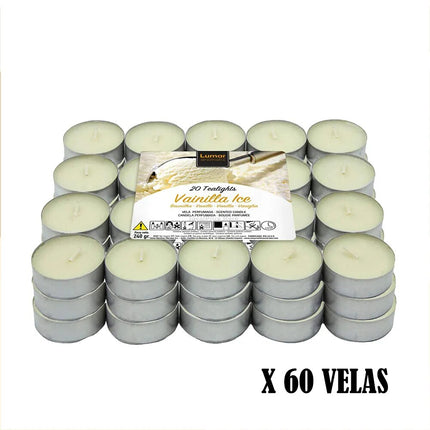 Pack 60 Velas Perfumadas TeaLights Duración Aproximadamente ±4,5 Horas Velas de Té Aromáticas