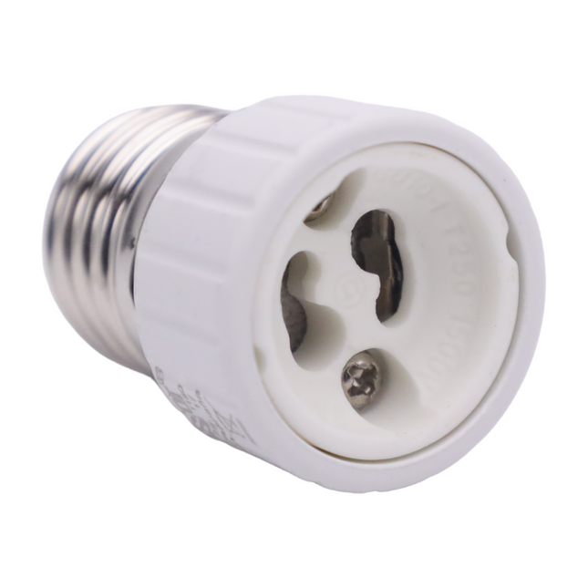 E27 a GU10 Adaptador de enchufe Convertidor socket portalámparas Base de lámpara para bombillas LED y bombillas incandescentes o bombillas fluorescentes compactas Clase de eficiencia energética A+