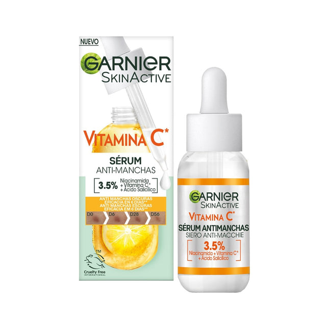 GARNIER SkinActive Serum Antimanchas de Vitamina C con Niacinamida y ácido salicílico 30 ml