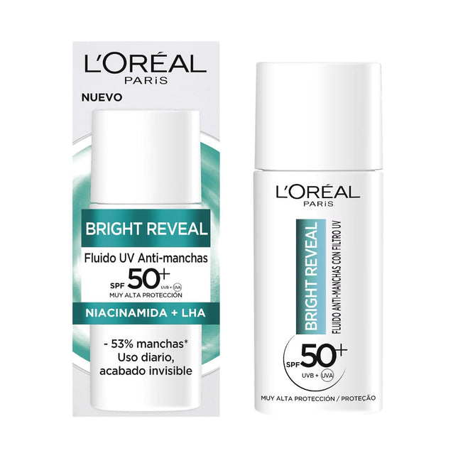 L'OREAL PARIS Bright Reveal anti-dark spot facial fluid with niacinamide + LHA SPF-50+ tube 50 ml 