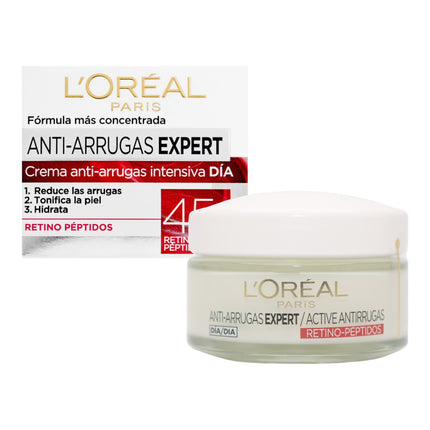 L'ORÉAL PARIS Expert crema intensiva anti-arrugas día 45+ retino péptidos tarro 50 ml