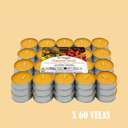 Pack 60 Velas Perfumadas TeaLights Duración Aproximadamente ±4,5 Horas Velas de Té Aromáticas