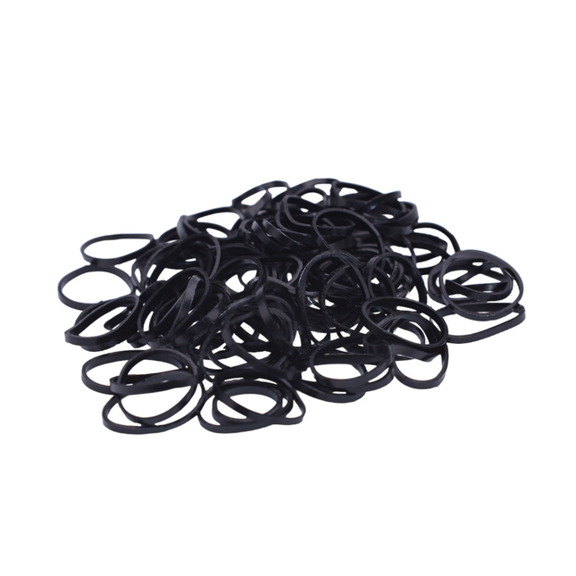 ±100 pieces Black elastic bands elastic hair bands office supplies bag organizer and many more 