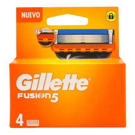 Gillette Fusion5 Cuchillas Para Maquinillas De Afeitar Para Hombre, 4 Recambios Para Máquina De Afeitar