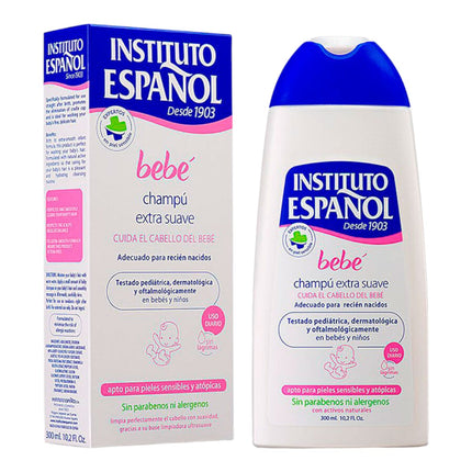 INSTITUTO ESPAÑOL Bebé Champú Extra Suave Champú que Favorece la Eliminación de la Costra Láctea 300 ml