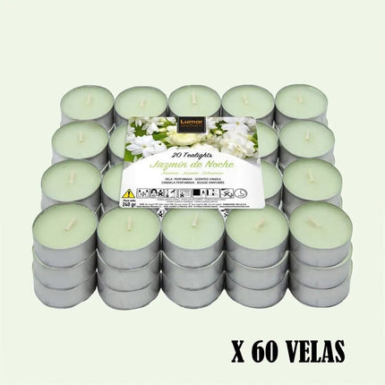 Pack 60 Velas Perfumadas TeaLights Duración Aproximadamente ±4,5 Horas Velas de Té Aromáticas