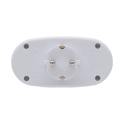 White double schuko socket with switch MAX.3680W 16A/250V