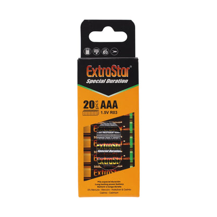 Box of 20 R03 1.5V 400mAh batteries