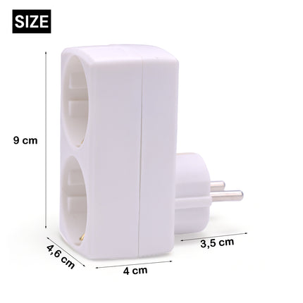 Double socket switch power strip 2 sockets double schuko socket adapter MAX. 3680W 250V/16A 