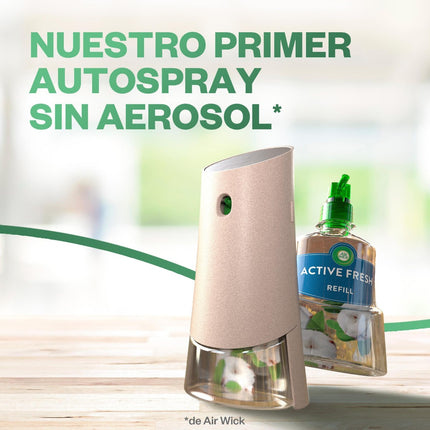 AIR WICK Fresh Spray Automatico Sin Aerosol Ambientador para casa con aroma a Vainilla Aparato y Recambio (228ml)