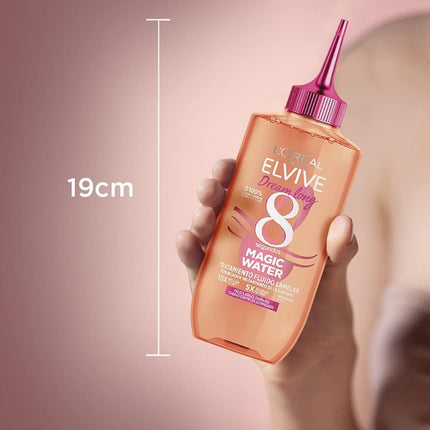 L'OREAL PARIS Elvive Tratamiento Capilar Fluido Con Tecnología Lamelar, Con aclarado, Para Pelo Largo y Dañado, Cabello Hidratado, Suave y Brillante Dream Long Magic Water 200 ml