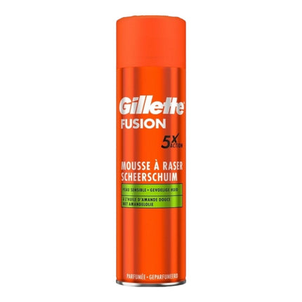 Gillette Fusion 5 Ultra Sensitive Bote de Espuma de afeitar para Piel Sensible 250 ml