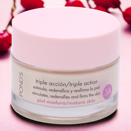 Pond's Institute Crema de cuidado esencial Fórmula mejorada Triple acción Crema con vitamina E y aceite de oliva para piel madura 50 ml